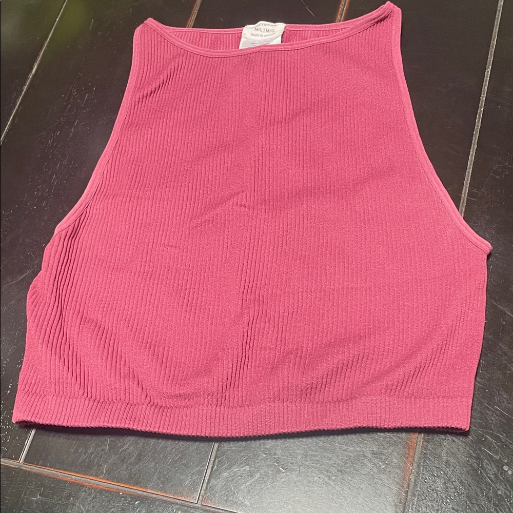 Cotton On Ribbed Magenta Tank Top